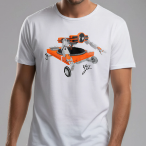 AUDIO BIT Printed White T-Shirt